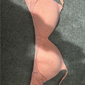 aerie Peach Lace T-Shirt Bra